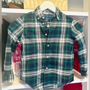 Polo Ralph Lauren Performance Plaid Long Sleeve Shirt EUC